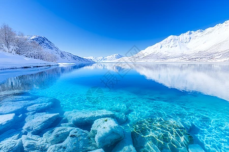 雪山映湖静谧美如画高清图片下载-正版图片601922904-摄图网