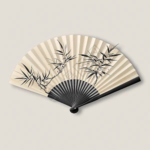 【秋掲載終】中国 折扇 水墨山水「桂林山水甲天下」竹骨 箱 596.jpg!list1x.v4
