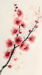 水墨画梅花插画图片下载-正版图片700540599-摄图网