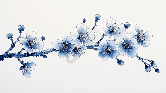 水墨梅花插画图片下载-正版图片700690322-摄图网
