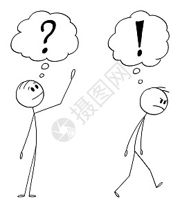 卡通插图描绘男人或商受到大跌倒问题标记的惊吓或插画图片下载-正版图片304692531-摄图网