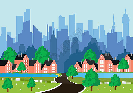 矢量城市景观建筑插画图片下载-正版图片306625849-摄图网