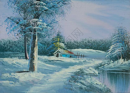 雪景油画图片_雪景油画素材_雪景油画高清图片_摄图网图片下载_第4页