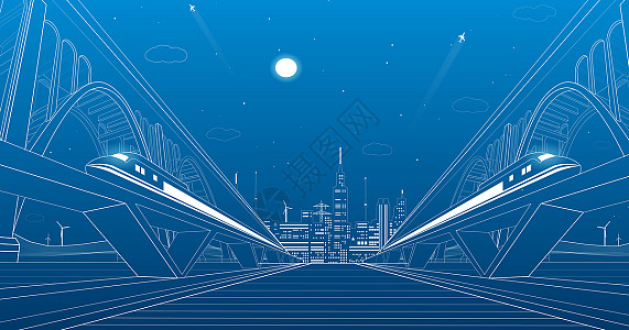 科技城市线条图片素材-正版创意图片400138453-摄图网