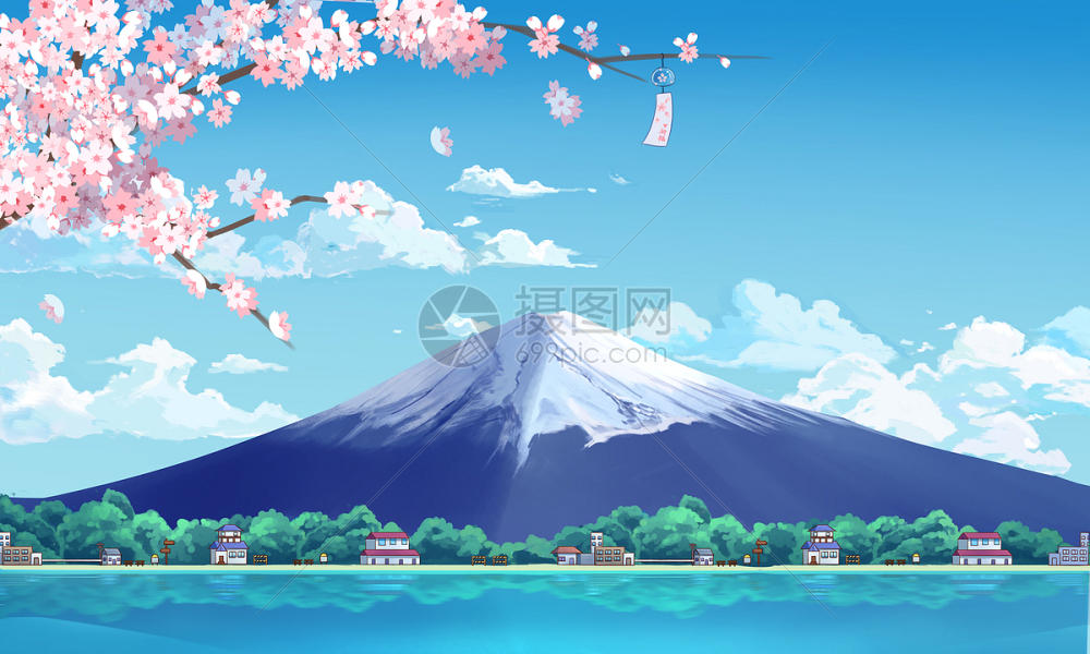富士山插画图片下载-正版图片400217302-摄图网