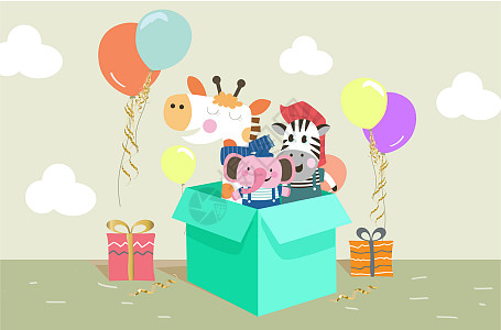 卡通盒子图片_卡通盒子素材_卡通盒子高清图片_摄图网图片下载