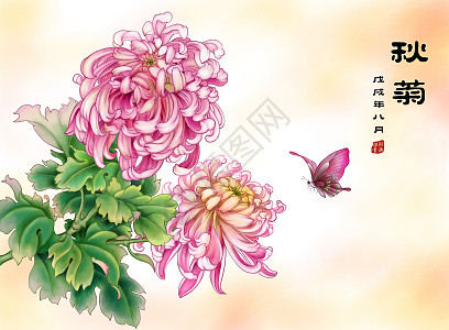 蝶恋花中国风水墨画插画图片下载-正版图片400118094-摄图网
