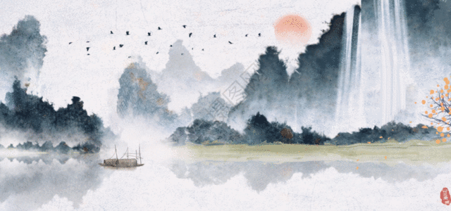 中国风山水水墨画大好素材_中国风山水水墨画大好高清图片素材下载_摄图网