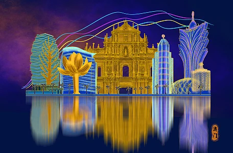 澳门日出图片_澳门日出素材_澳门日出高清图片_摄图网图片下载