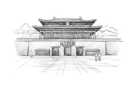 故宫简笔画图片_故宫简笔画素材_故宫简笔画高清图片_摄图网图片下载