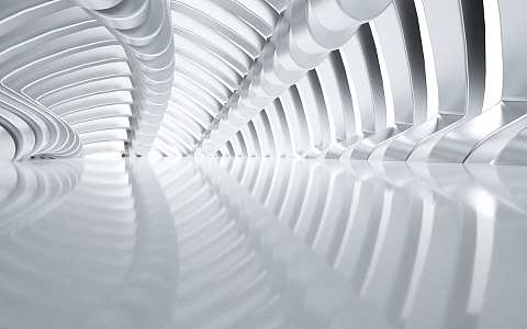 3D立体白色简洁建筑空间场景图片素材-正版素材402564985-摄图网