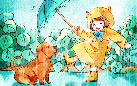 雨中小狗图片_雨中小狗素材_雨中小狗高清图片_摄图网图片下载