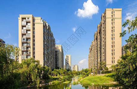 高端小区绿化景观环境高清图片下载-正版图片501610748-摄图网