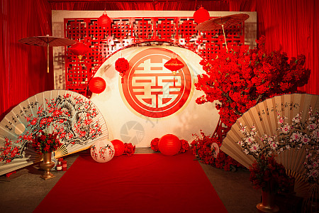 中式婚礼场景高清图片下载-正版图片501551078-摄图网