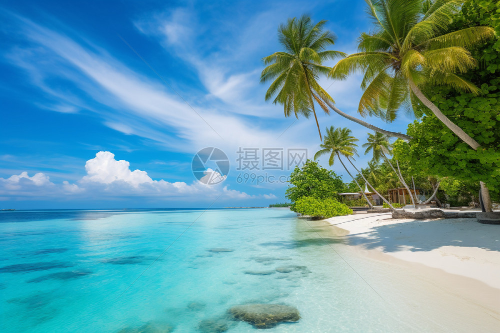 夏日的海景高清图片下载-正版图片600666153-摄图网