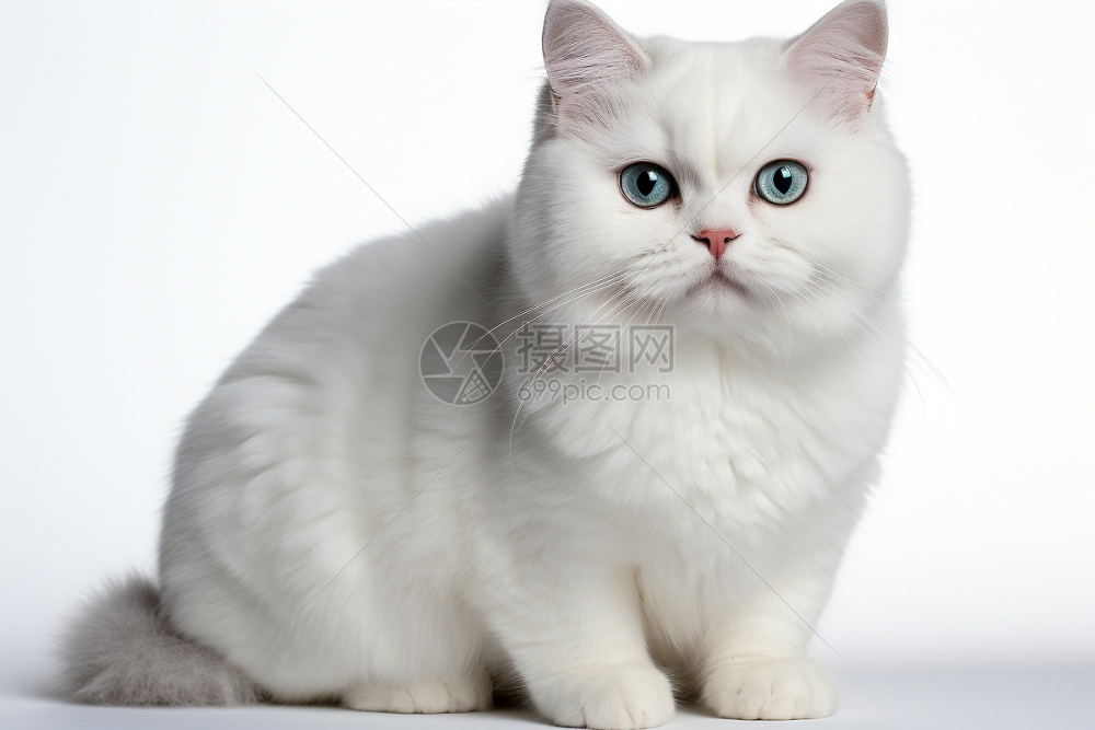 可爱的白色猫咪高清图片下载-正版图片600673115-摄图网