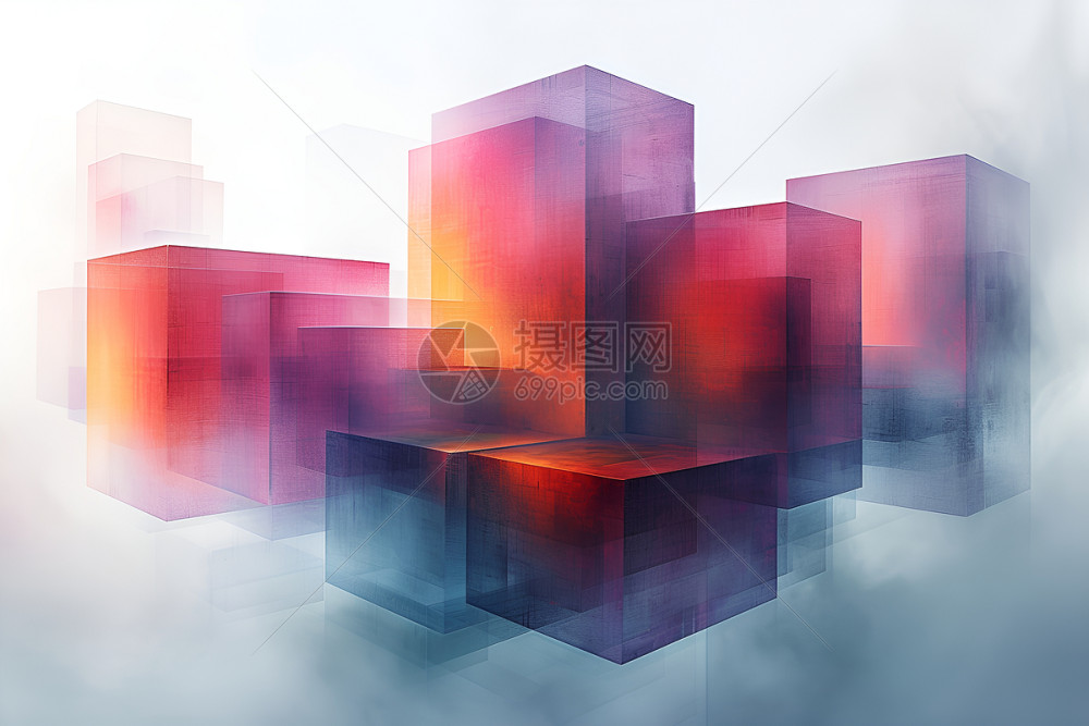 立体光影中的几何艺术插画图片下载-正版图片601048475-摄图网