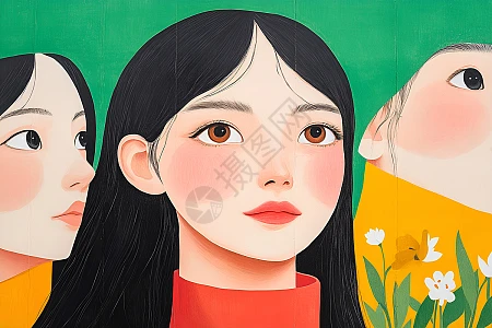 抽象人物画图片-抽象人物画素材图片大全-摄图网