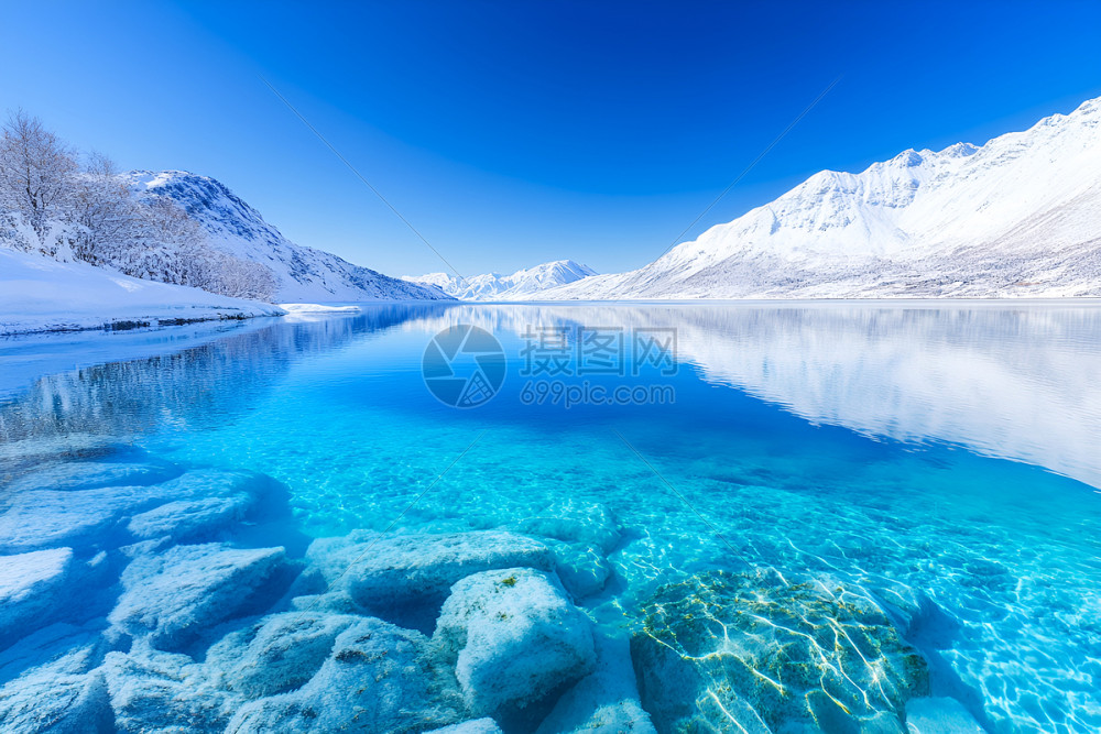 雪山映湖静谧美如画高清图片下载-正版图片601922904-摄图网