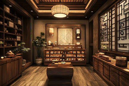 古香古色的中医草药店高清图片下载-正版图片601257882-摄图网
