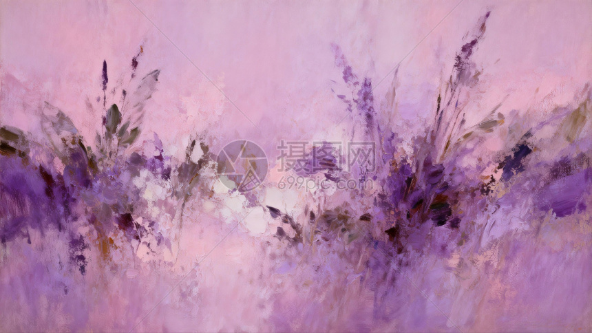 淡紫色粉色抽象画模糊植物形态插画图片下载-正版图片603989015-摄图网