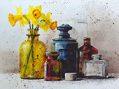 水彩静物画图片_水彩静物画素材_水彩静物画高清图片_摄图网图片下载