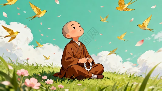 小和尚图片_小和尚素材_小和尚高清图片_摄图网图片下载_第2页