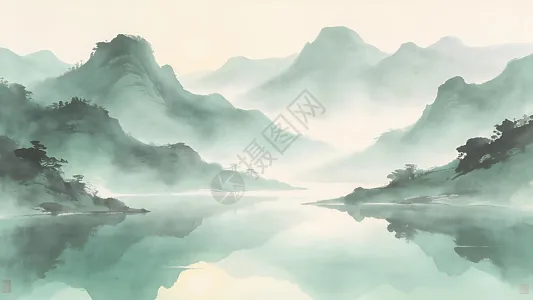 古风水墨山水竹子图片_古风水墨山水竹子素材_古风水墨山水竹子高清图片