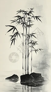 水墨画竹子插画图片下载-正版图片700238316-摄图网