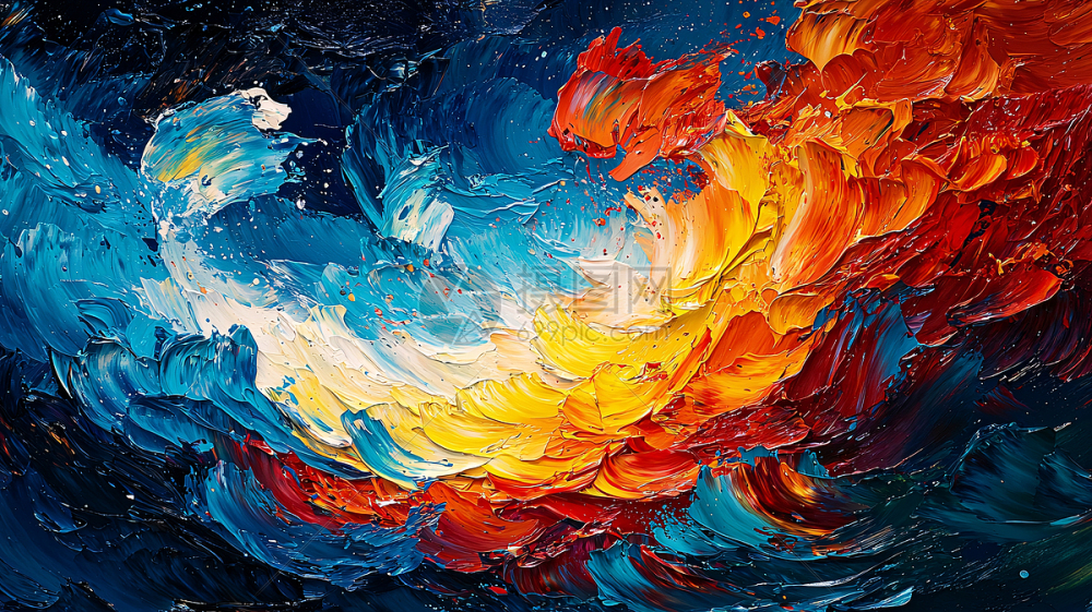 抽象油画插画图片下载-正版图片700258535-摄图网