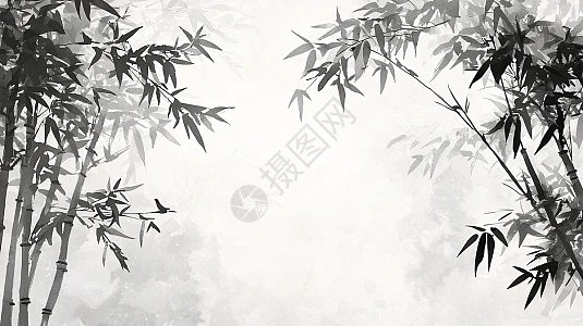 水墨竹子插画图片下载-正版图片700502608-摄图网