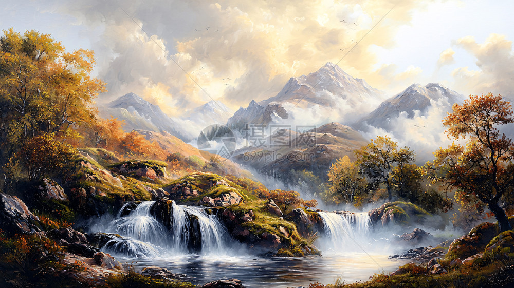 油画风景插画图片下载-正版图片700548448-摄图网