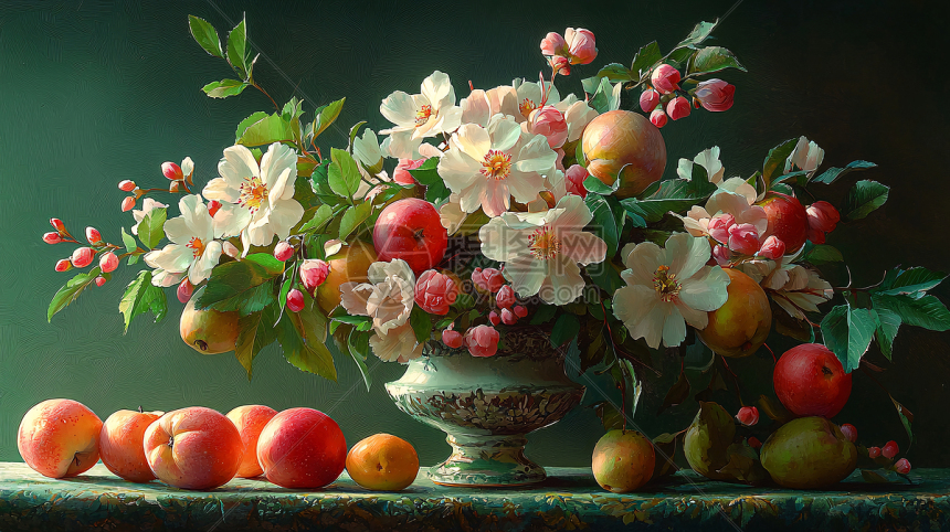 静物花卉水果艺术画插画图片下载-正版图片700604153-摄图网