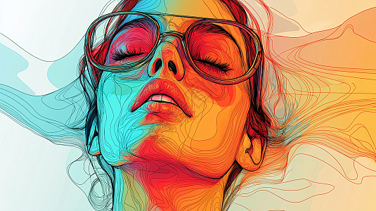 女性抽象油画图片_女性抽象油画素材_女性抽象油画高清图片_摄图网图片