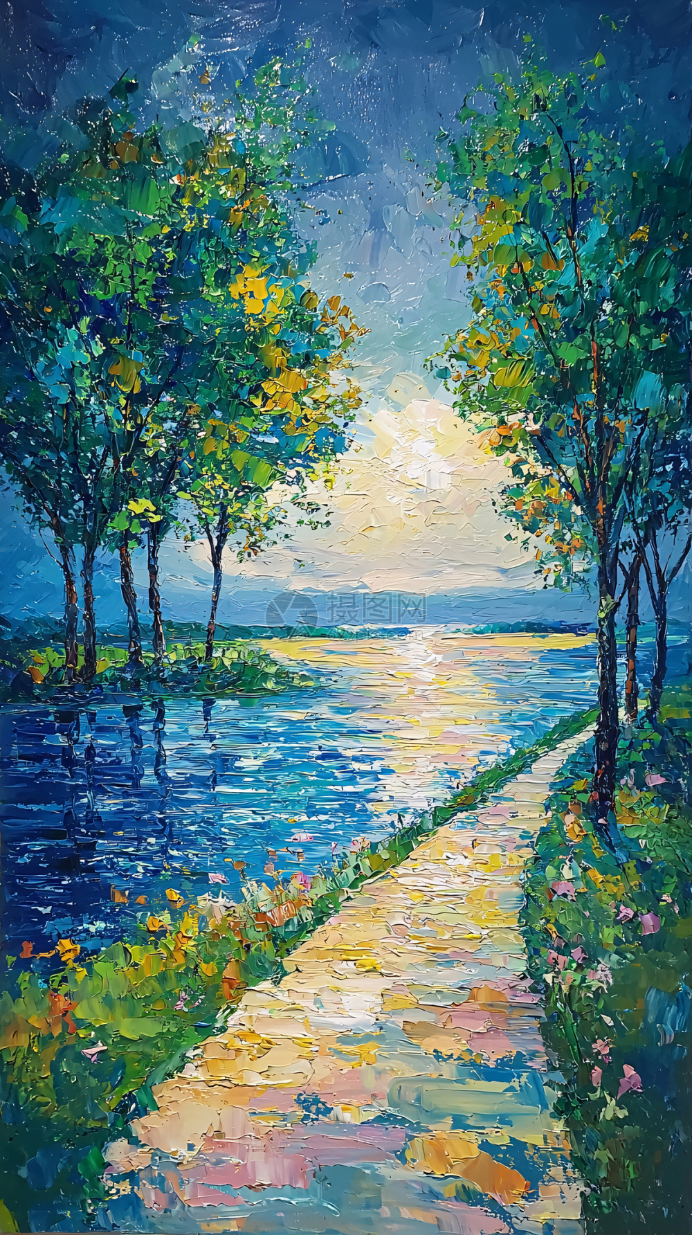 油画风景插画图片下载-正版图片700704061-摄图网