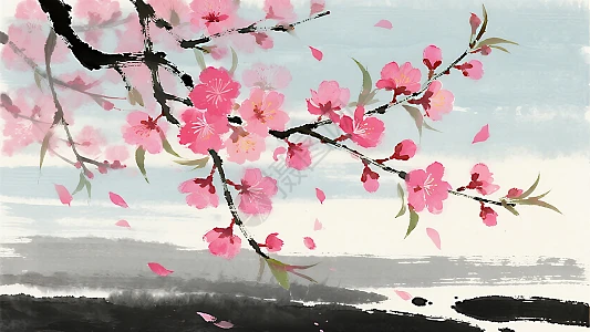 樱花水墨画图片_樱花水墨画素材_樱花水墨画高清图片_摄图网图片下载_第11页
